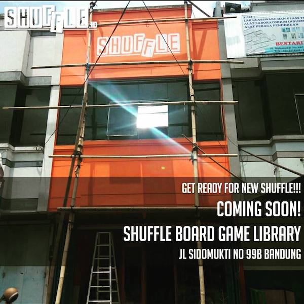 COMING SOON, BOARD GAME CAFE SHUFFLE ID DI JALAN SIDOMUKTI BANDUNG