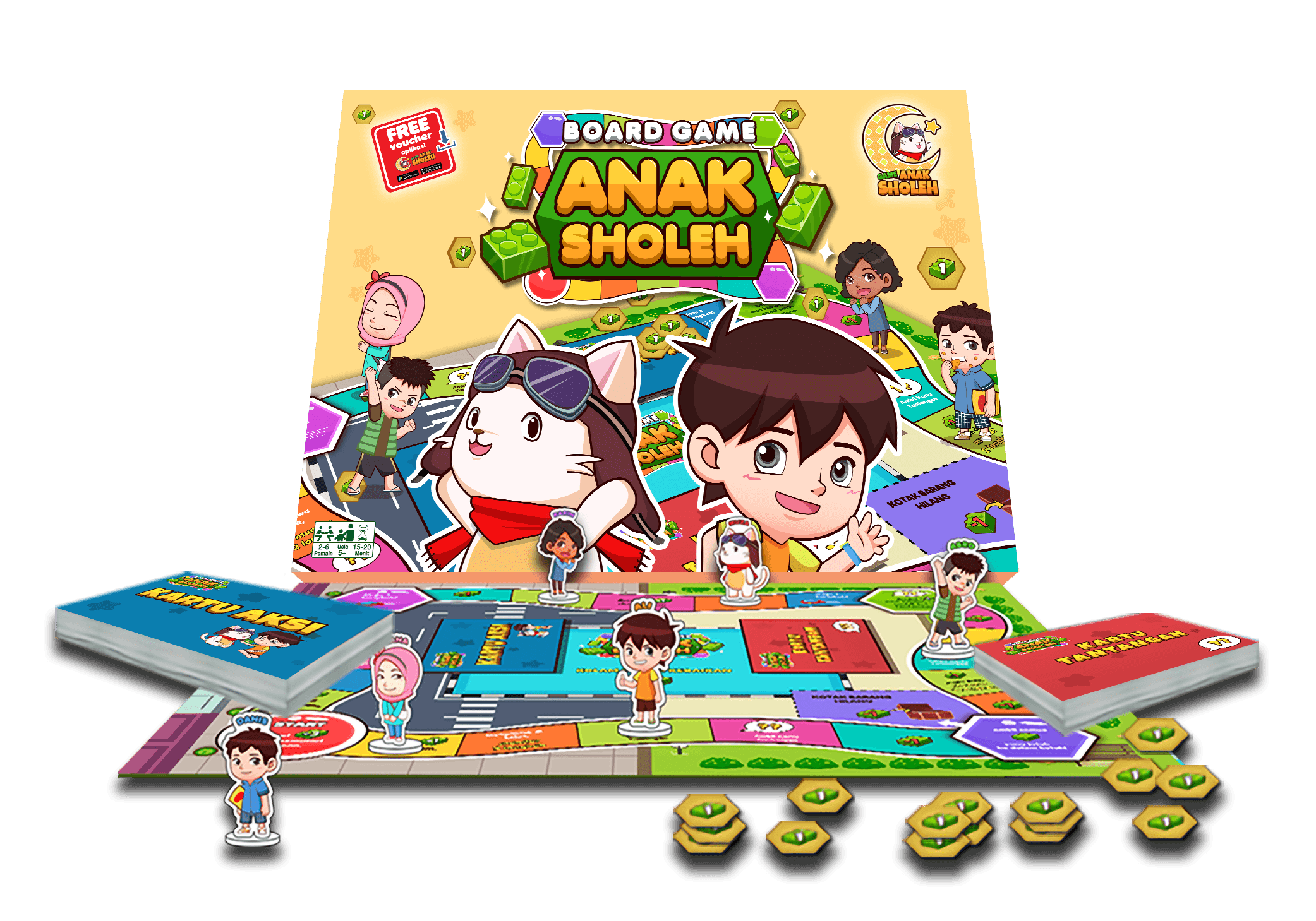 Gambar : Komponen Board Game Anak Sholeh