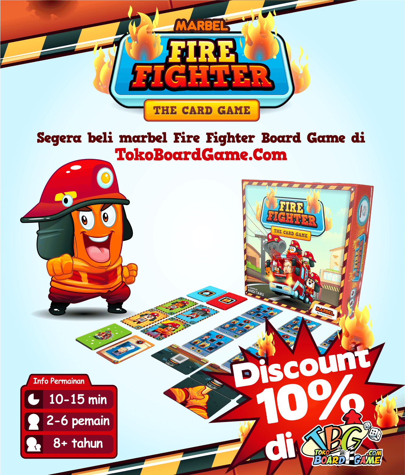 Discount Marbel Fire Fighter di TokoBoardGame.Com